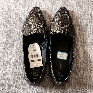 Time and true animal print loafers size 9W